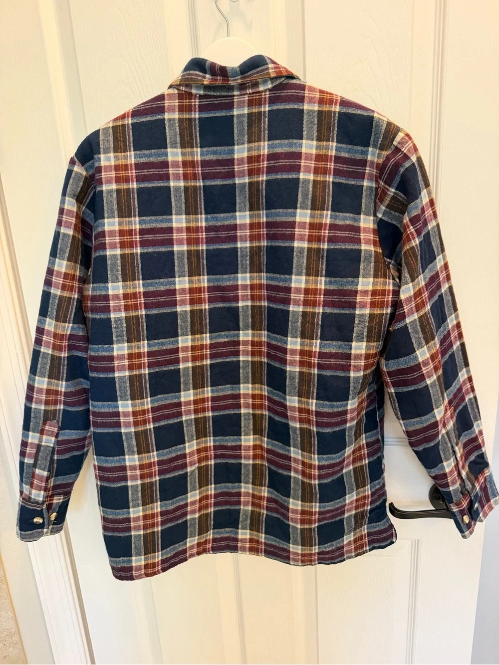 Vintage 70s 80s Sears Quilt Lined Plaid Flannel Shirt Jacket Shacket Medium
